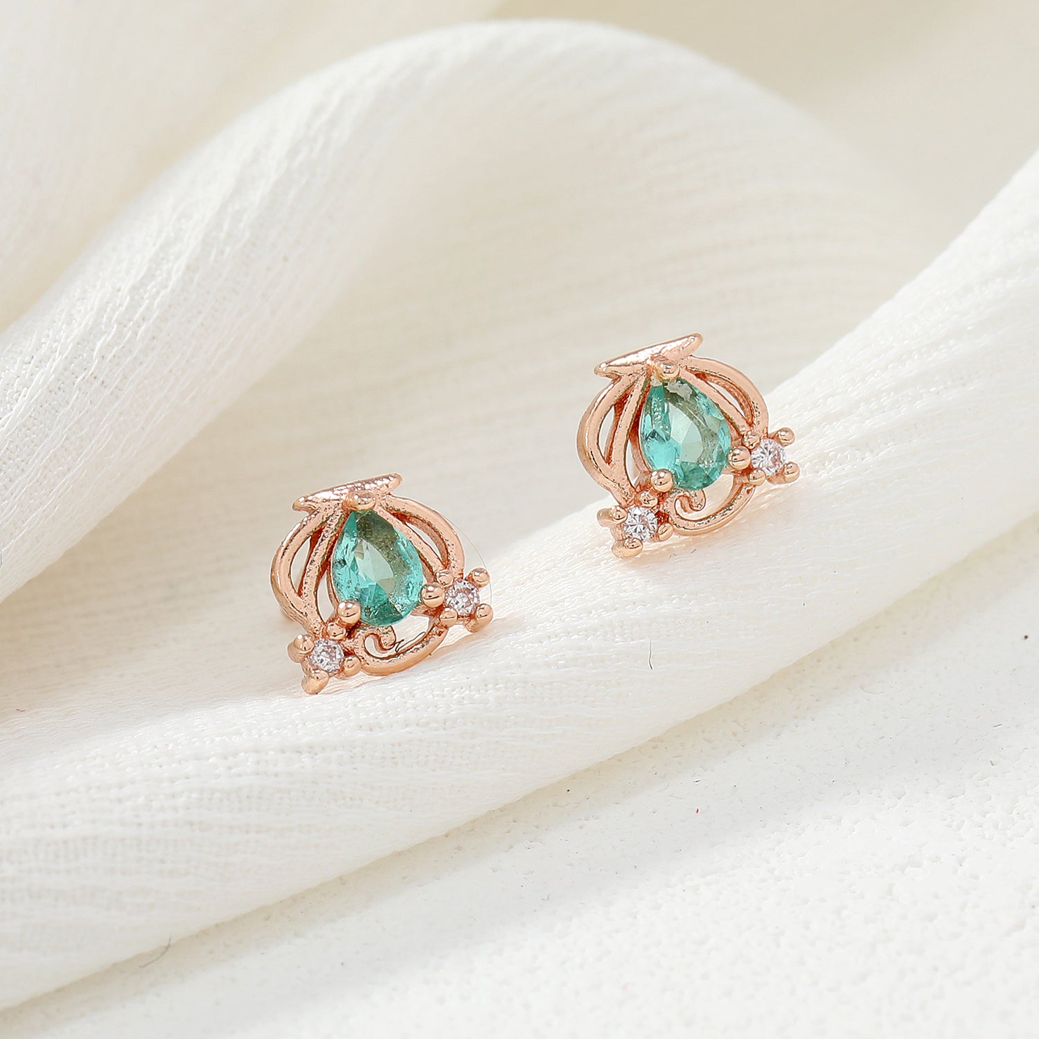 Delicate Small Crystal Earrings