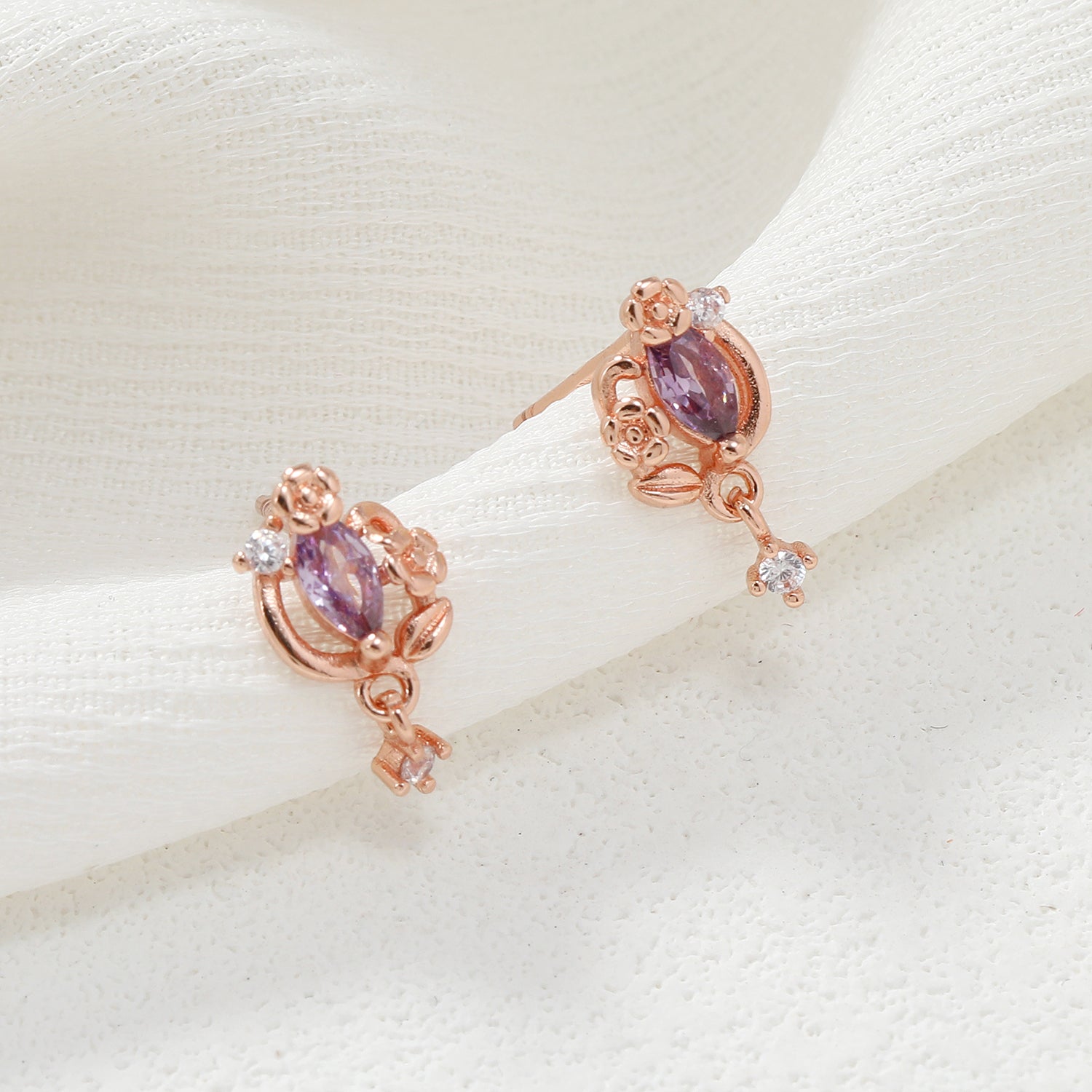 Delicate Small Crystal Earrings