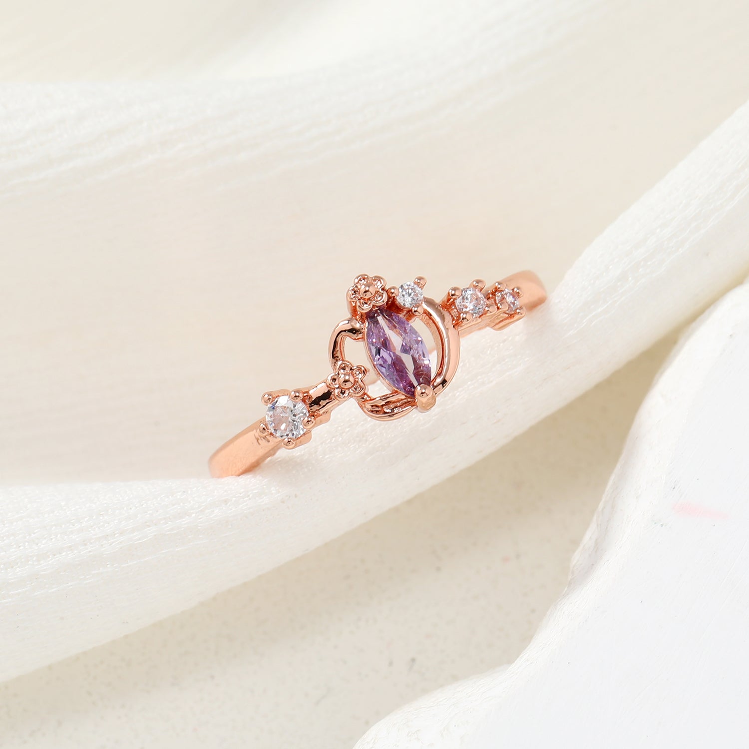 Purple Crystal Ring