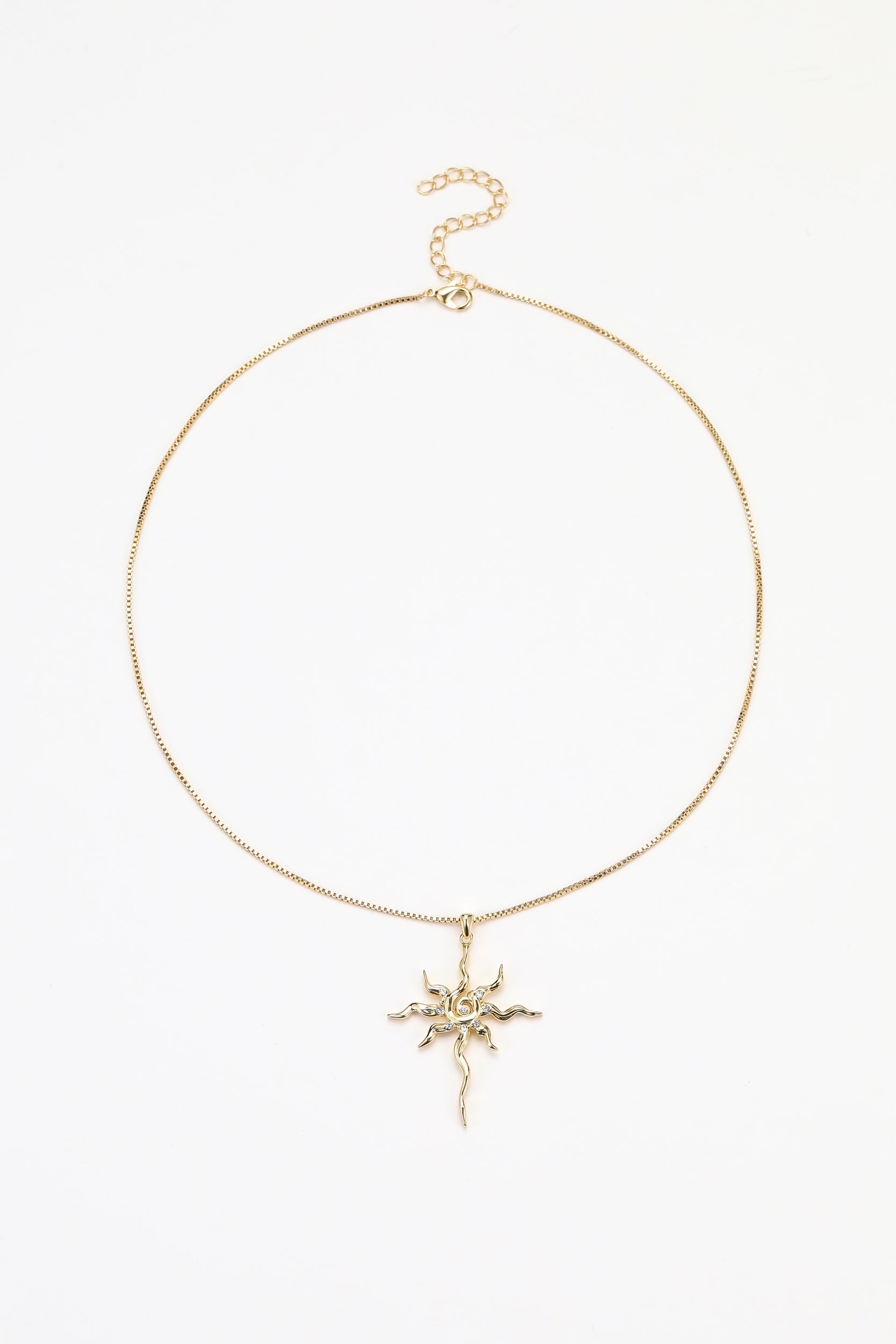 Gold soln necklace – alternate angle