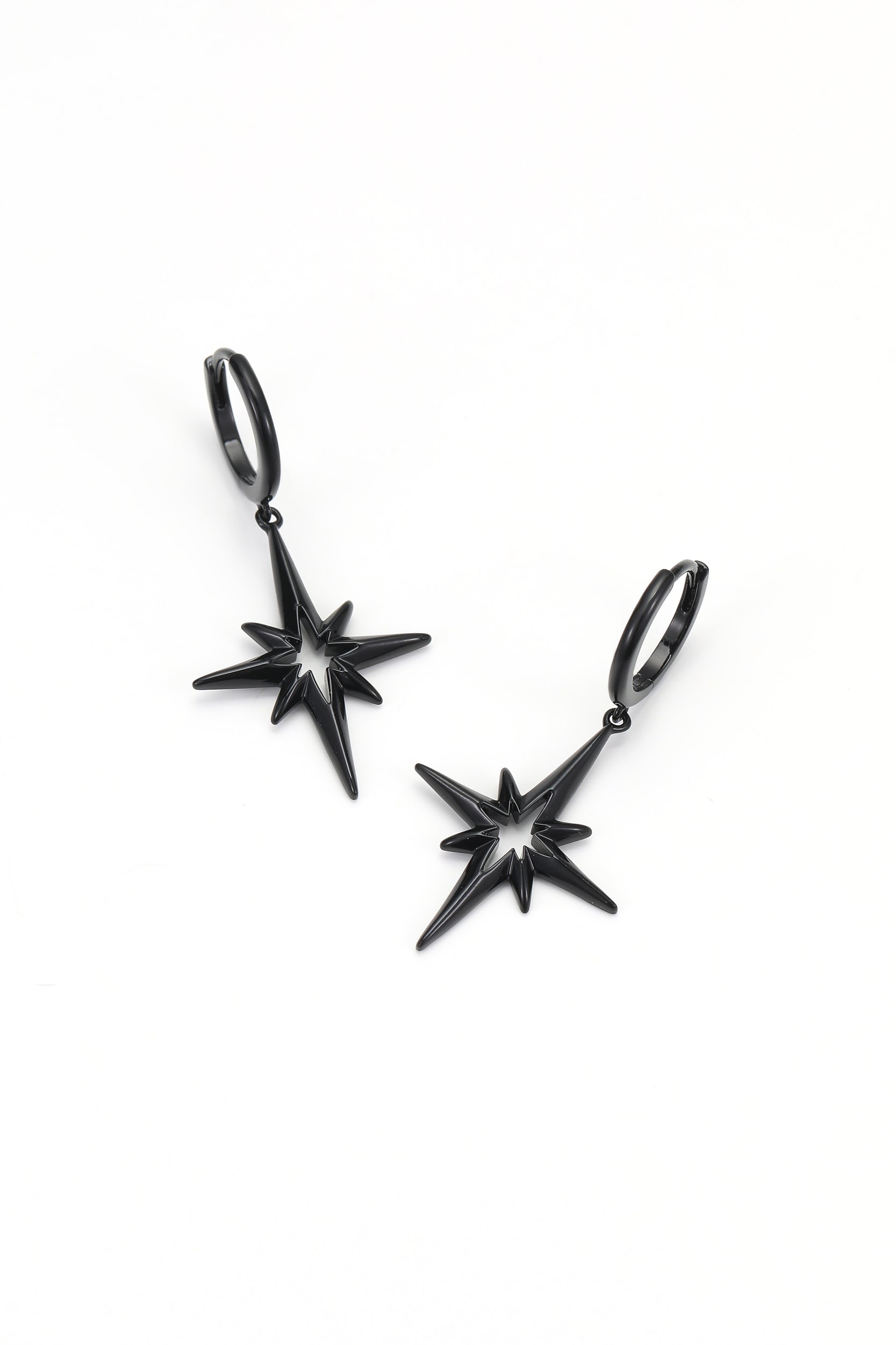 Black obryx earrings – alternate angle