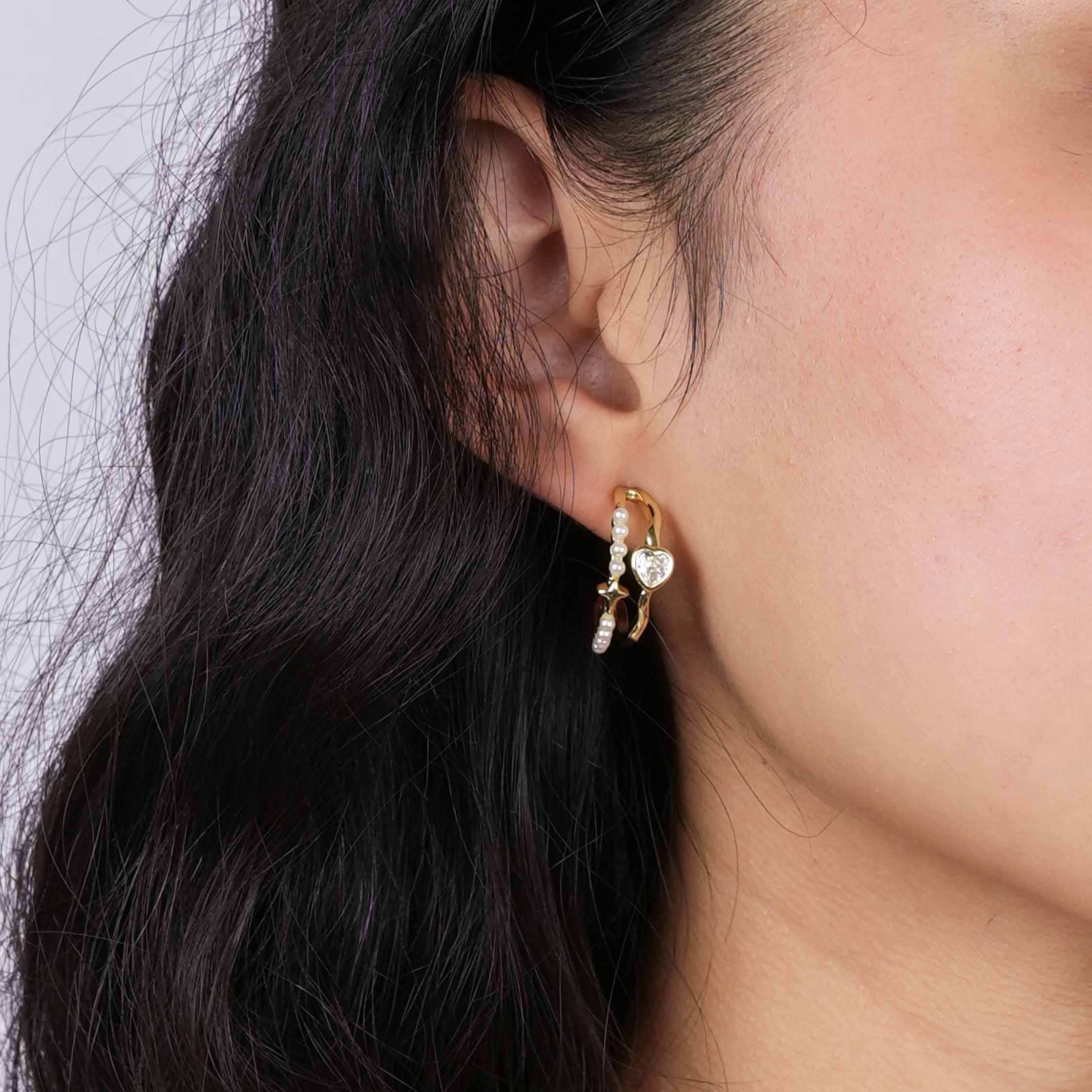 Lovely Pearlstring Hoops