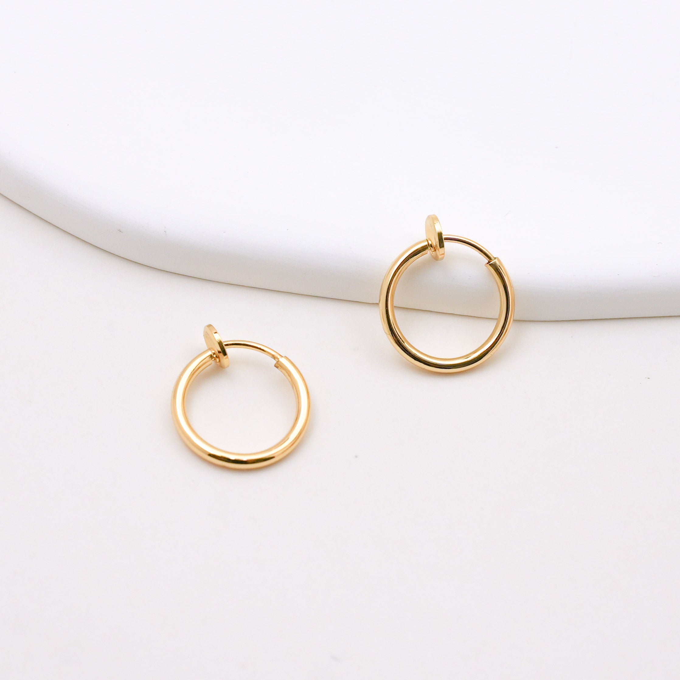 Gold Clip-On Hoop Charm Converters