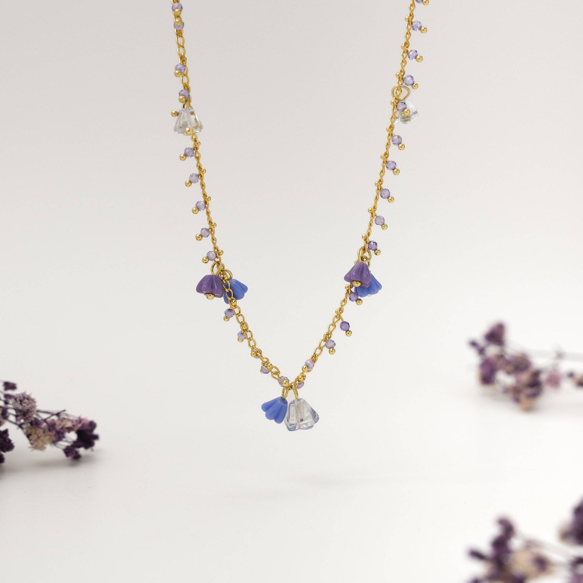 Purple Tulip Necklace