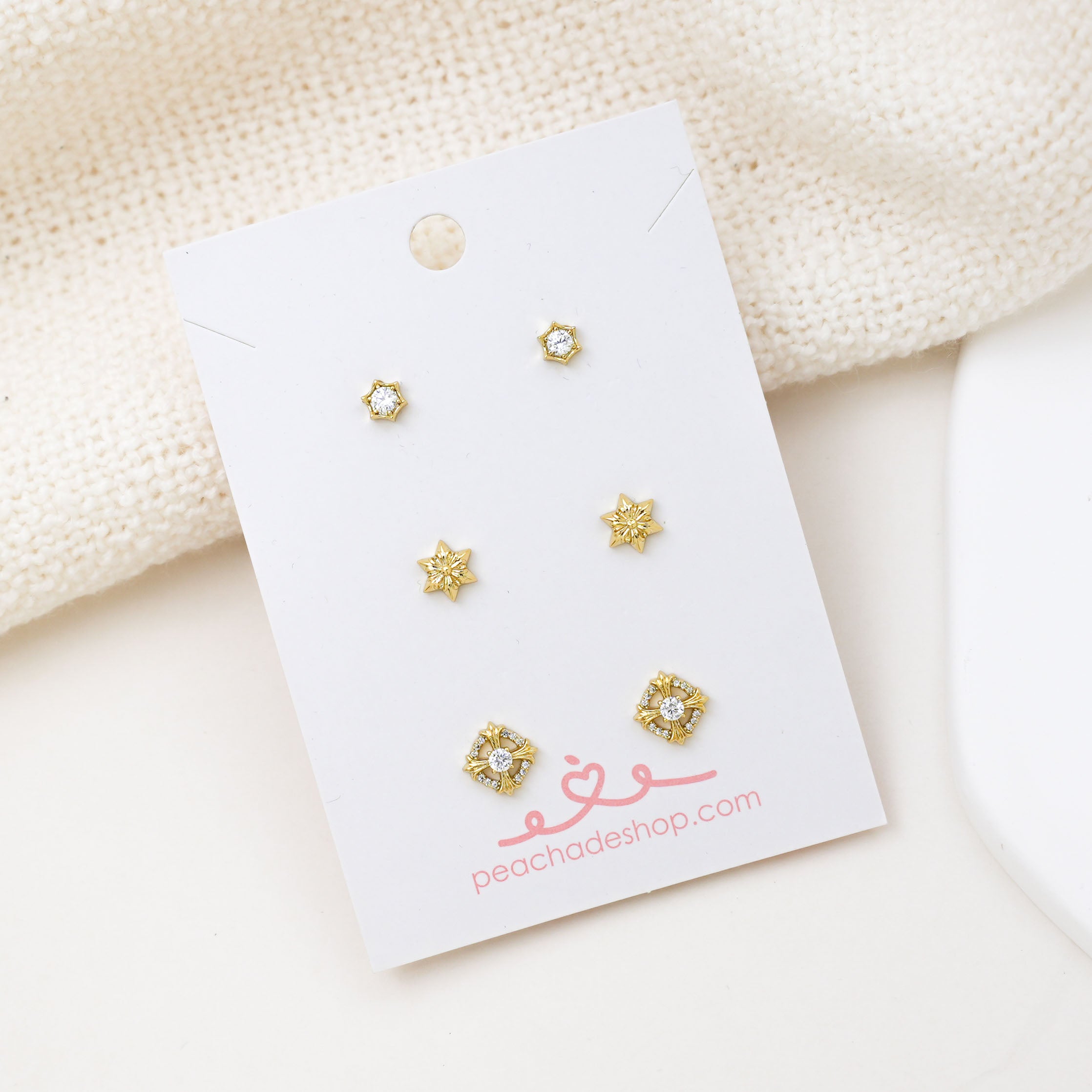 Gold Ornate Stud Pack