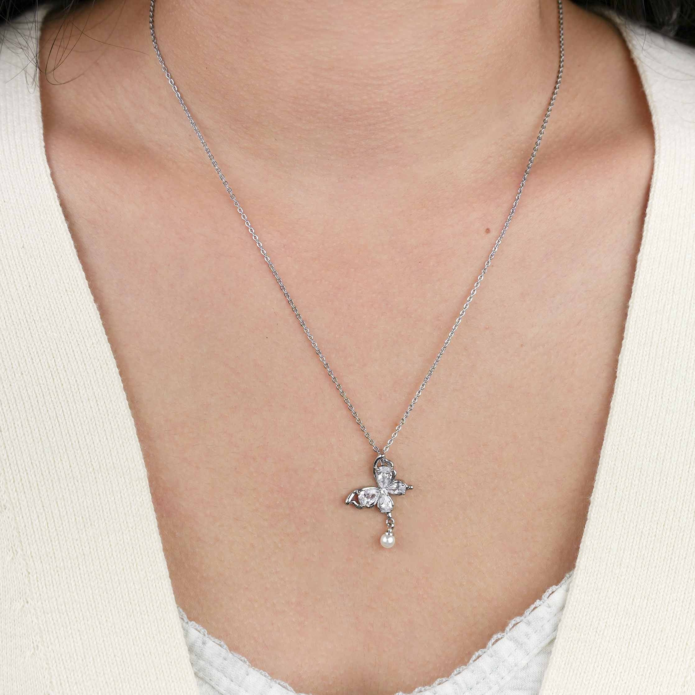 Silver Butterfly Necklace