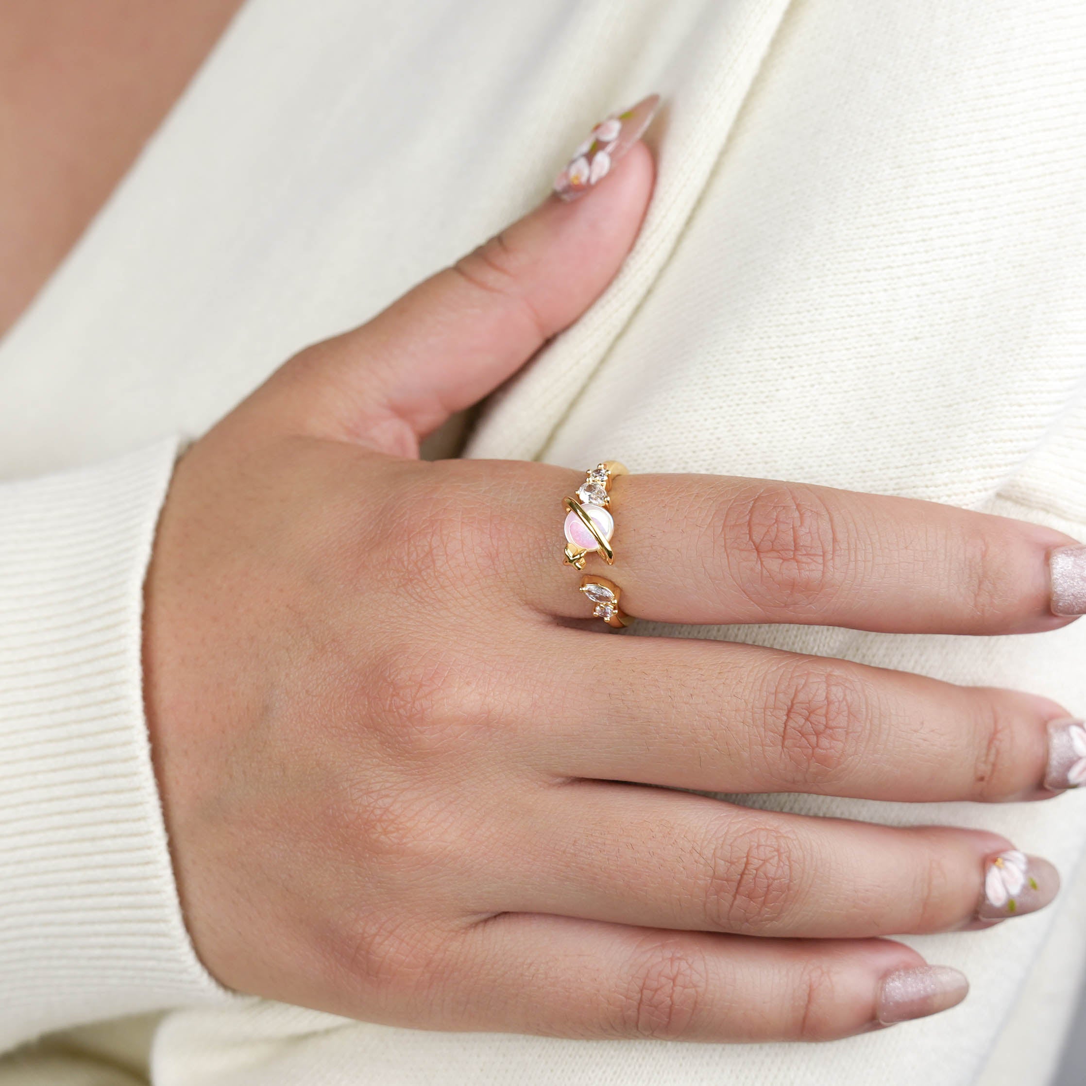 Golden Orbit Ring