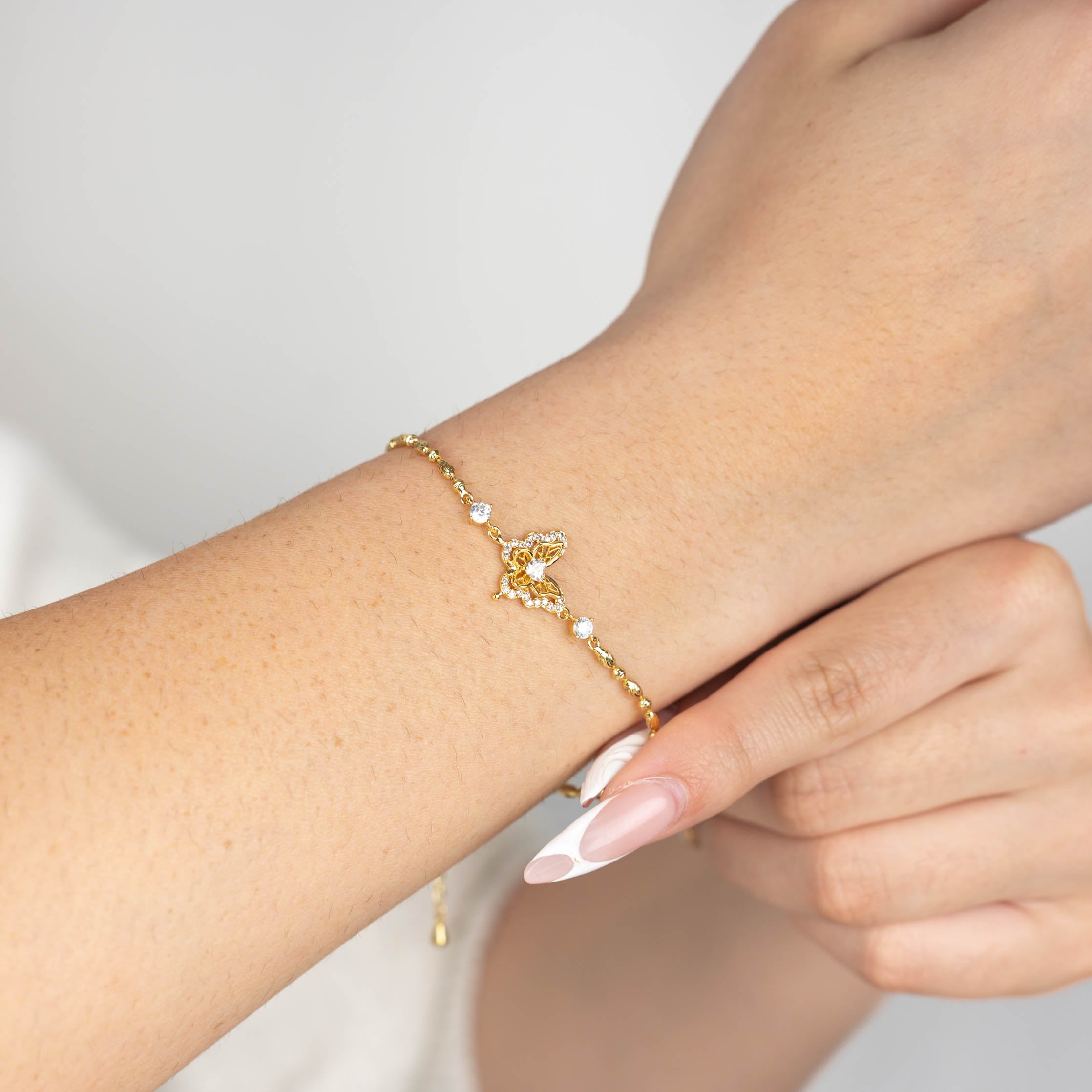 Fluttering Butterfly Beaded Bracelet