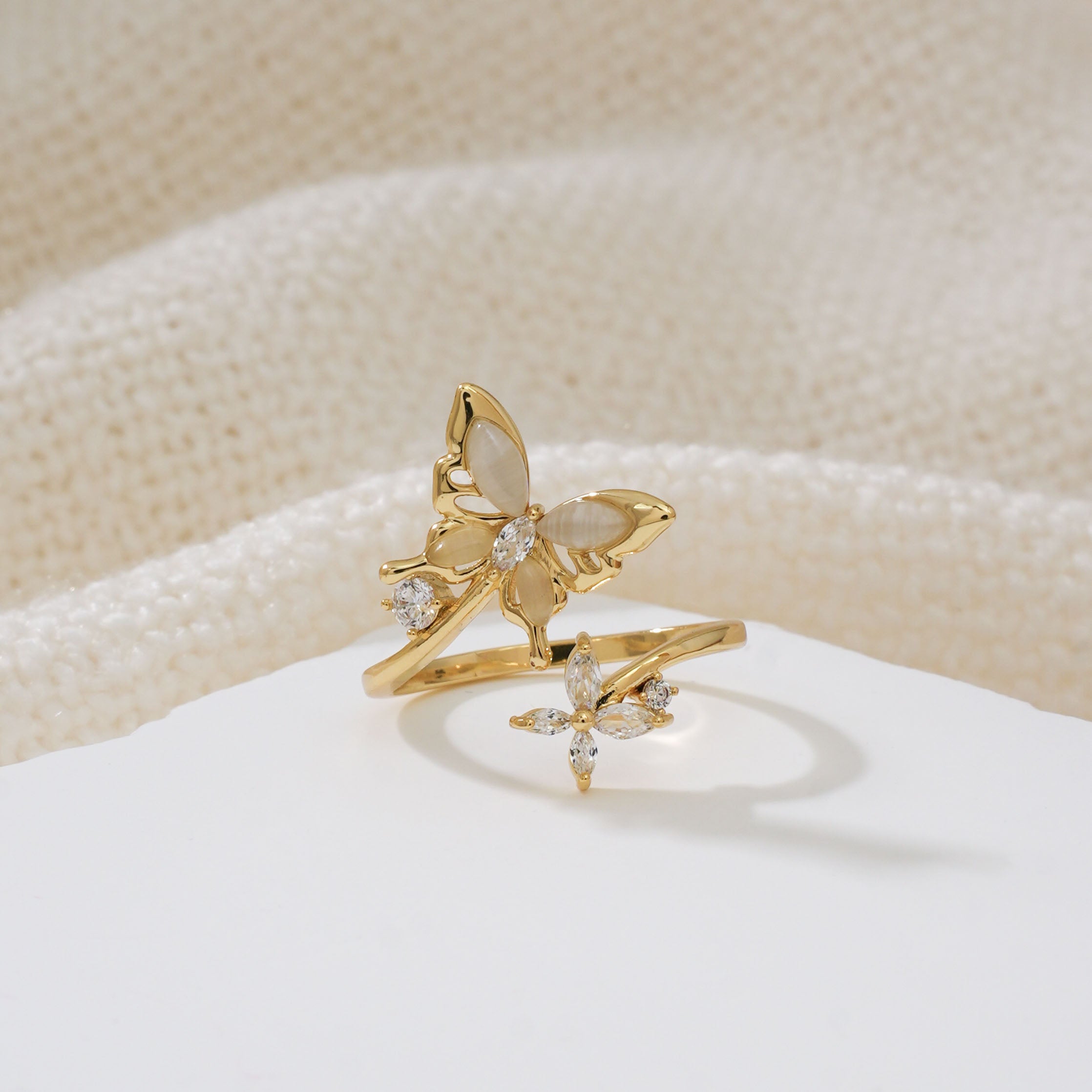 Golden Butterfly Ring