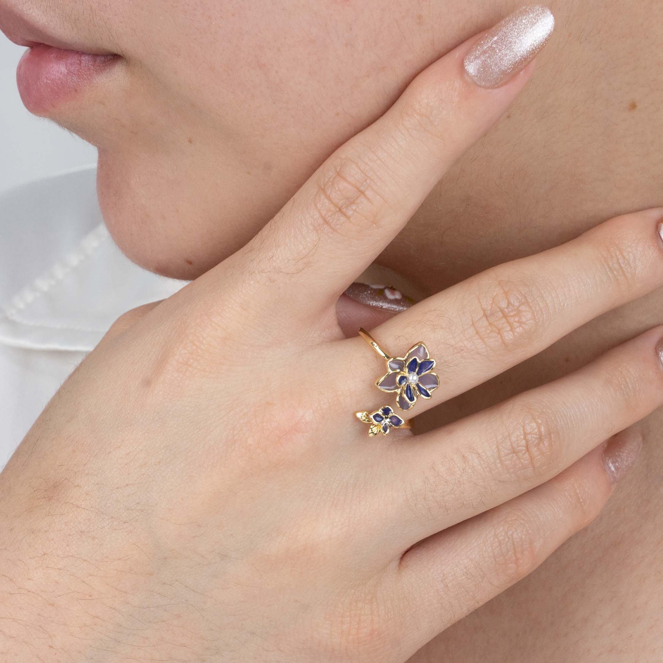 Violet Bloom Ring