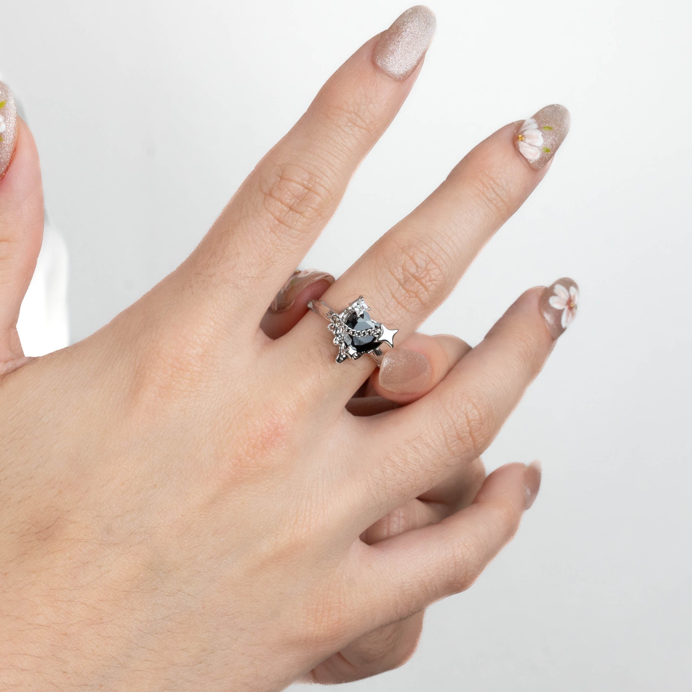 Midnight Heart Ring