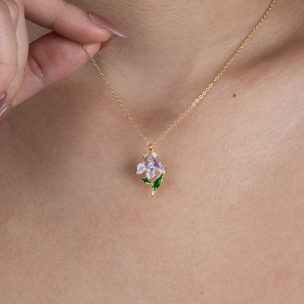 Blooming Iris Necklace