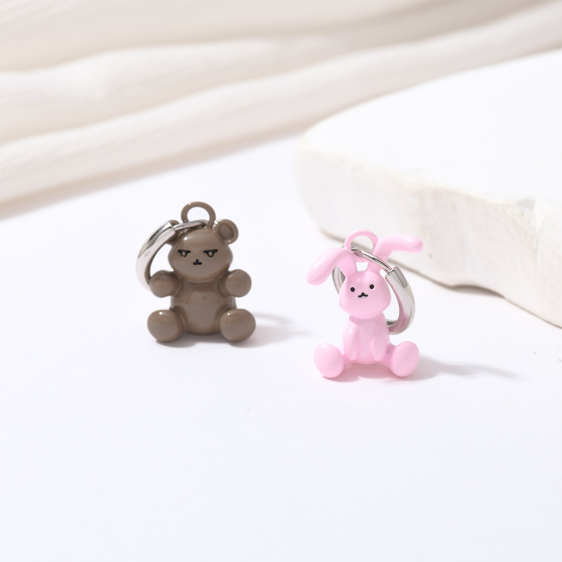 Honey Bunny and Bear Earrings