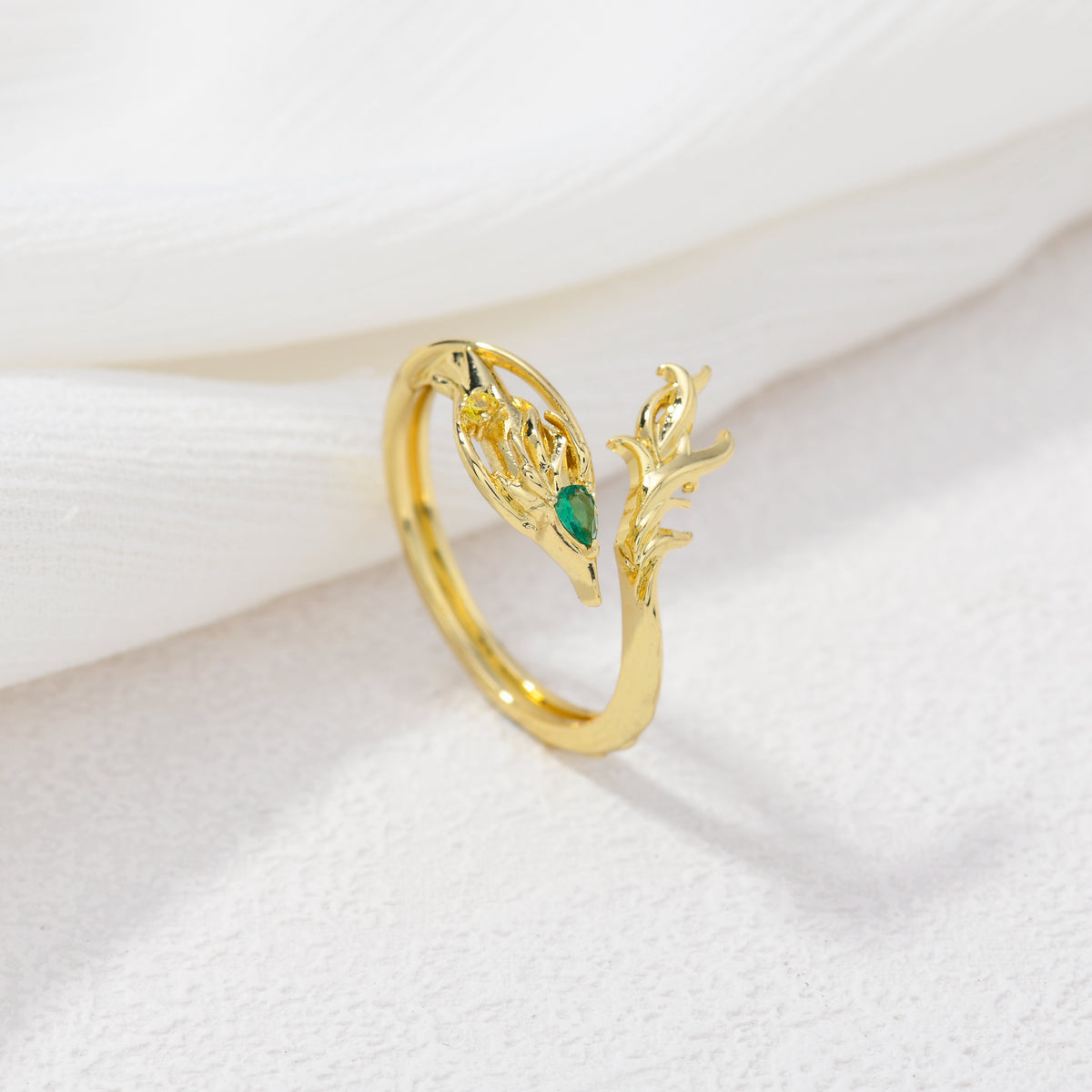 Green guardian ring – on white background
