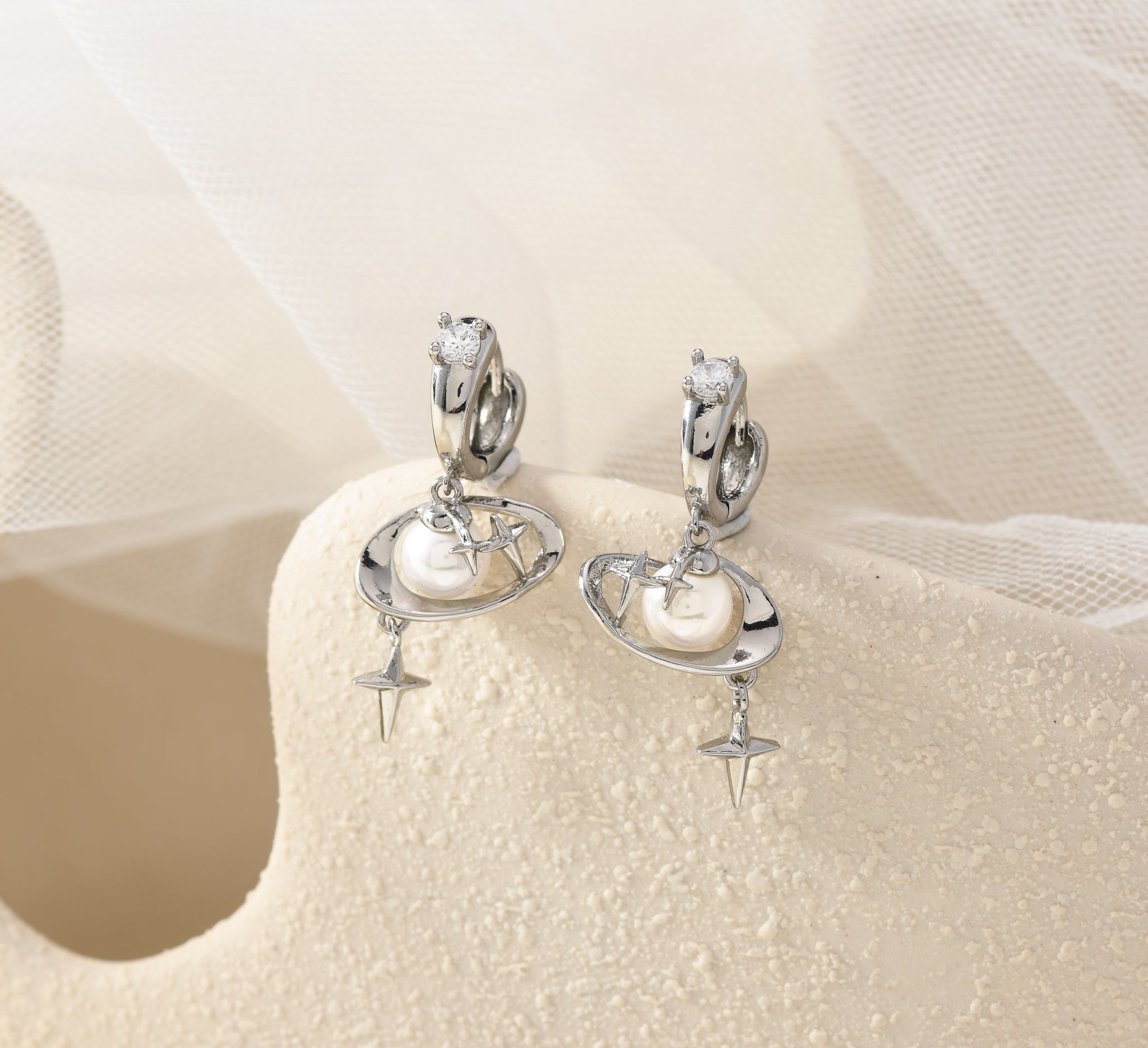 Pearl Orbit Earrings