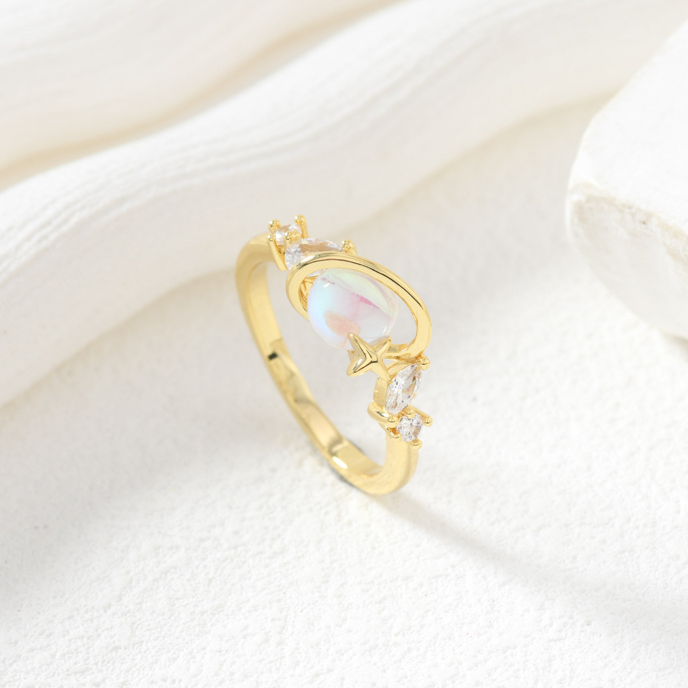 Golden Orbit Ring