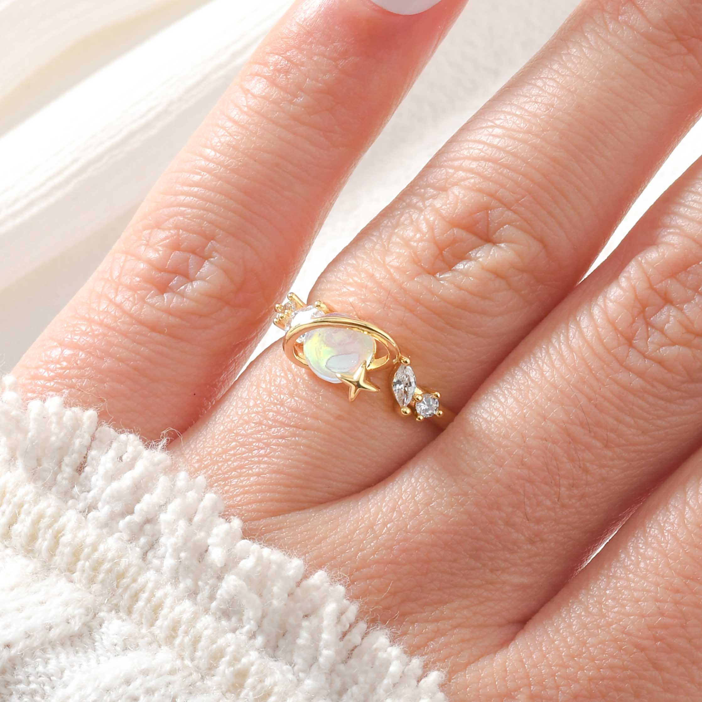 Golden Orbit Ring