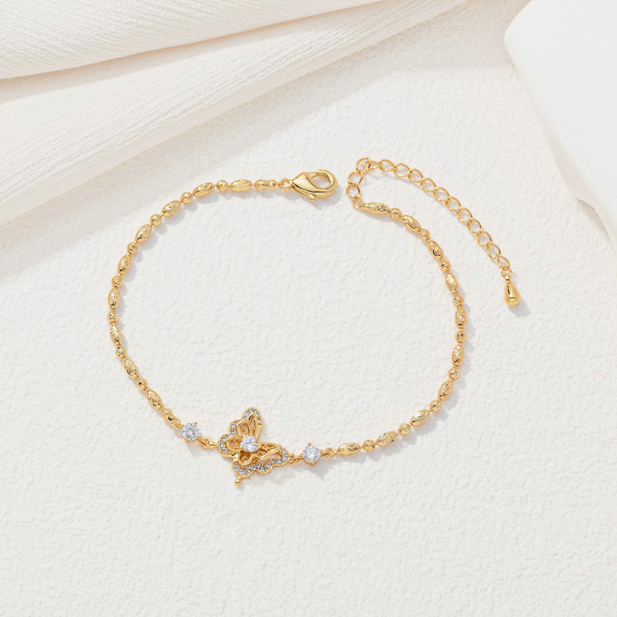 Fluttering Butterfly Beaded Bracelet