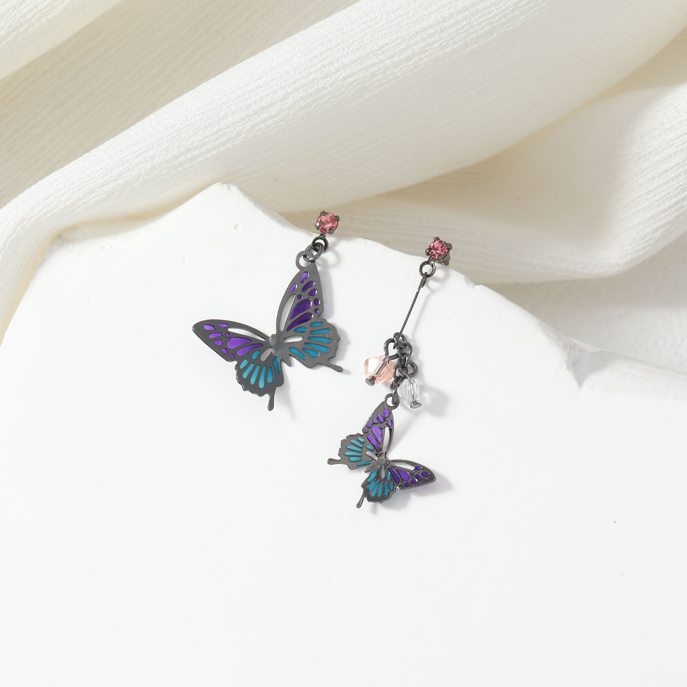 Asymmetric Butterfly Earrings
