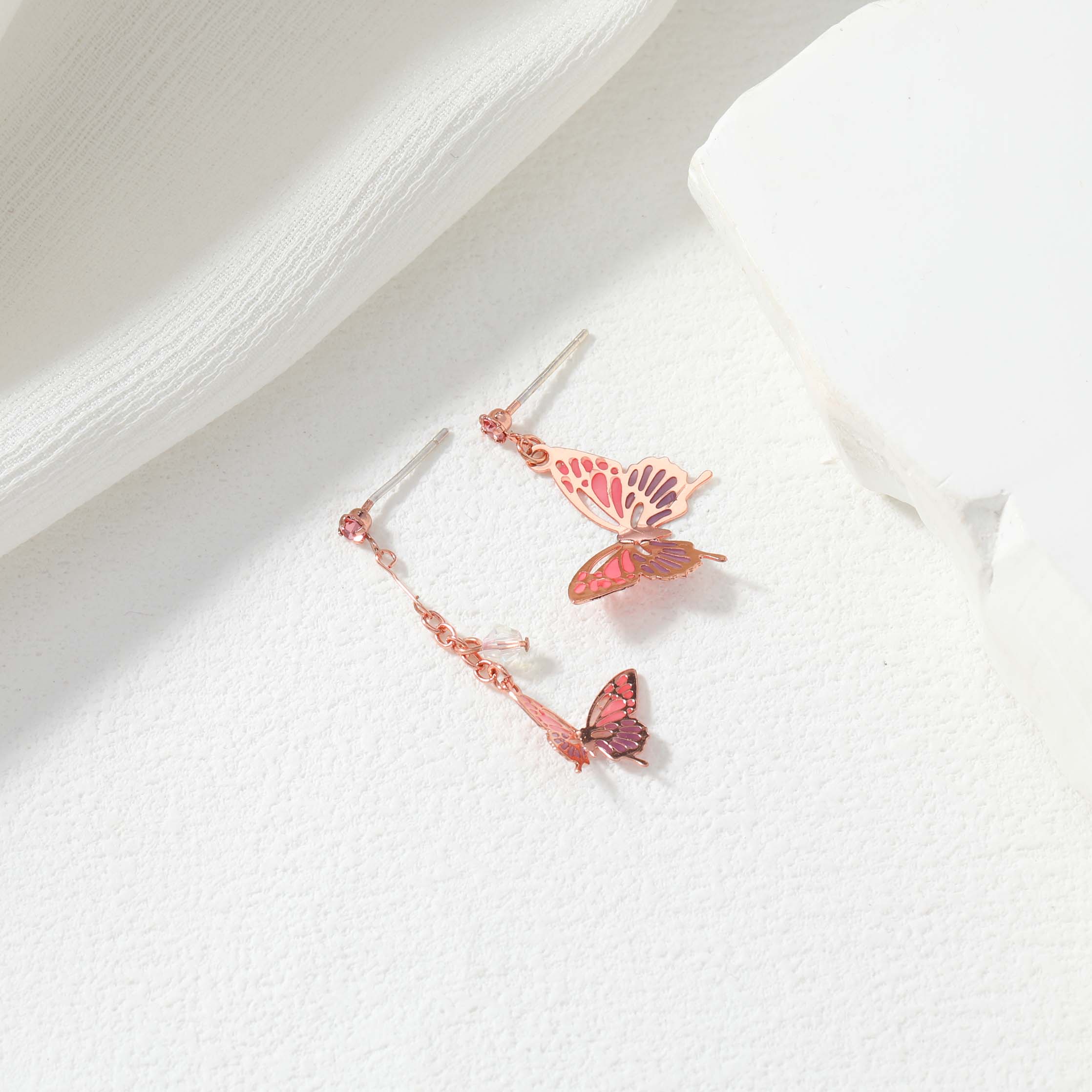 Asymmetric Butterfly Earrings