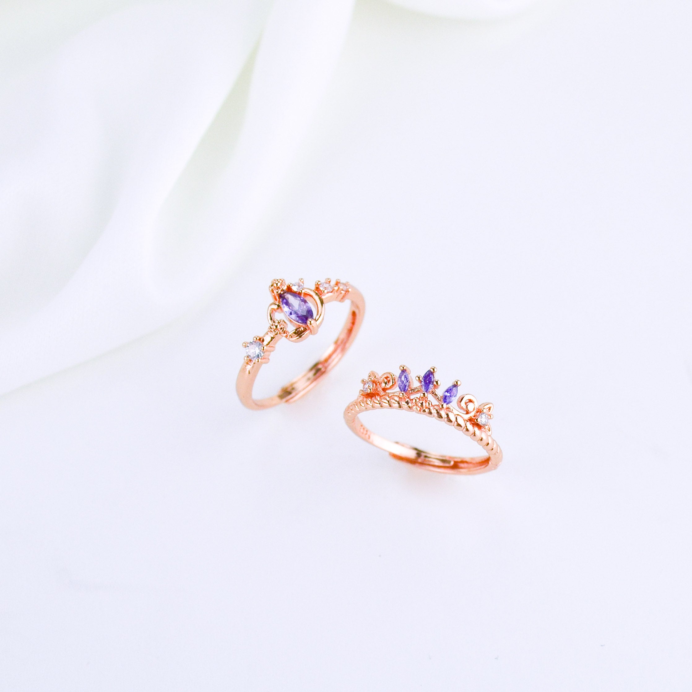 Purple Crystal Ring