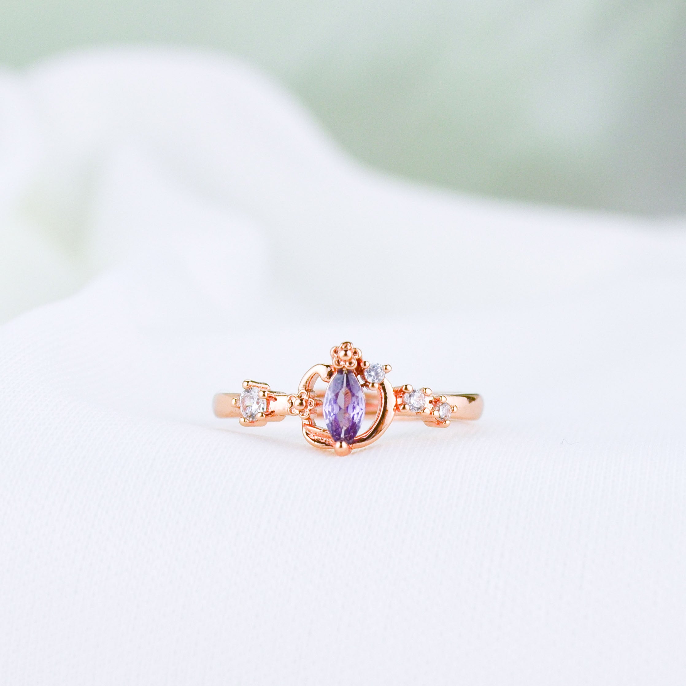 Purple Crystal Ring