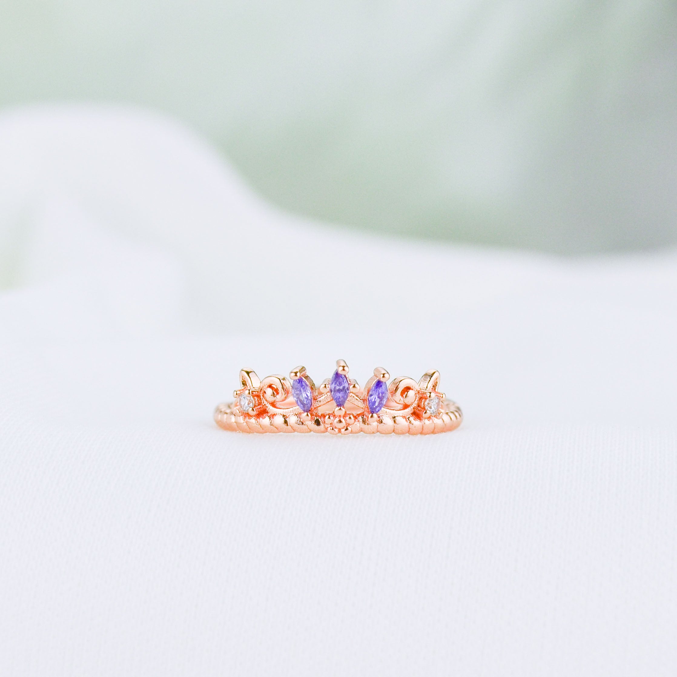 Purple Crystal Ring