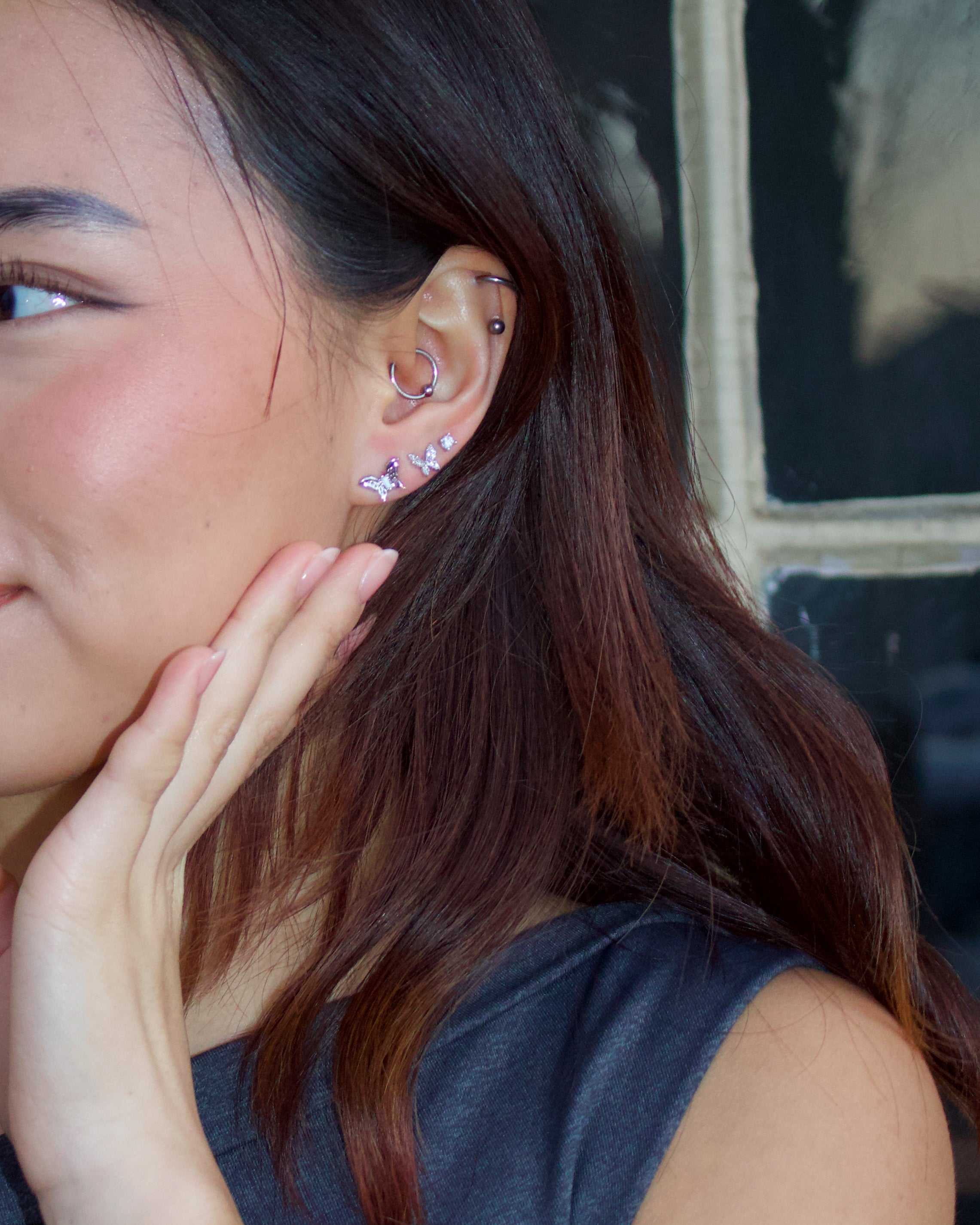 Silver Butterfly Stud Pack