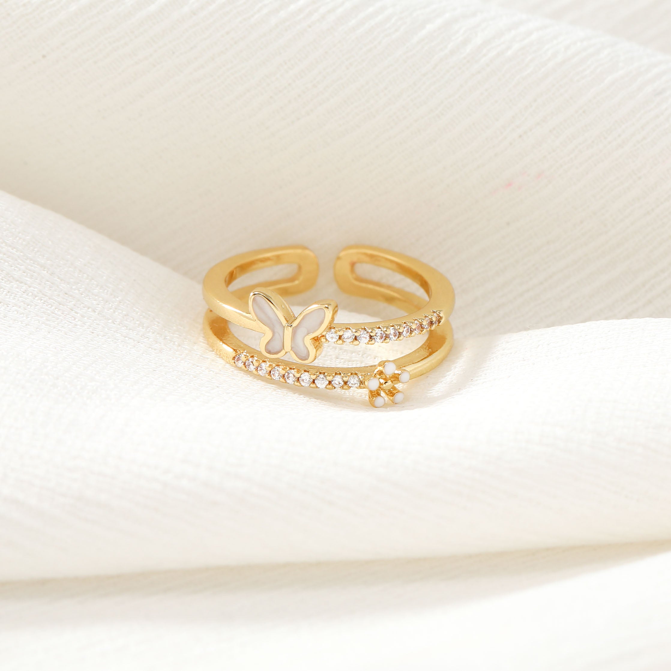 Golden Butterfly Ring