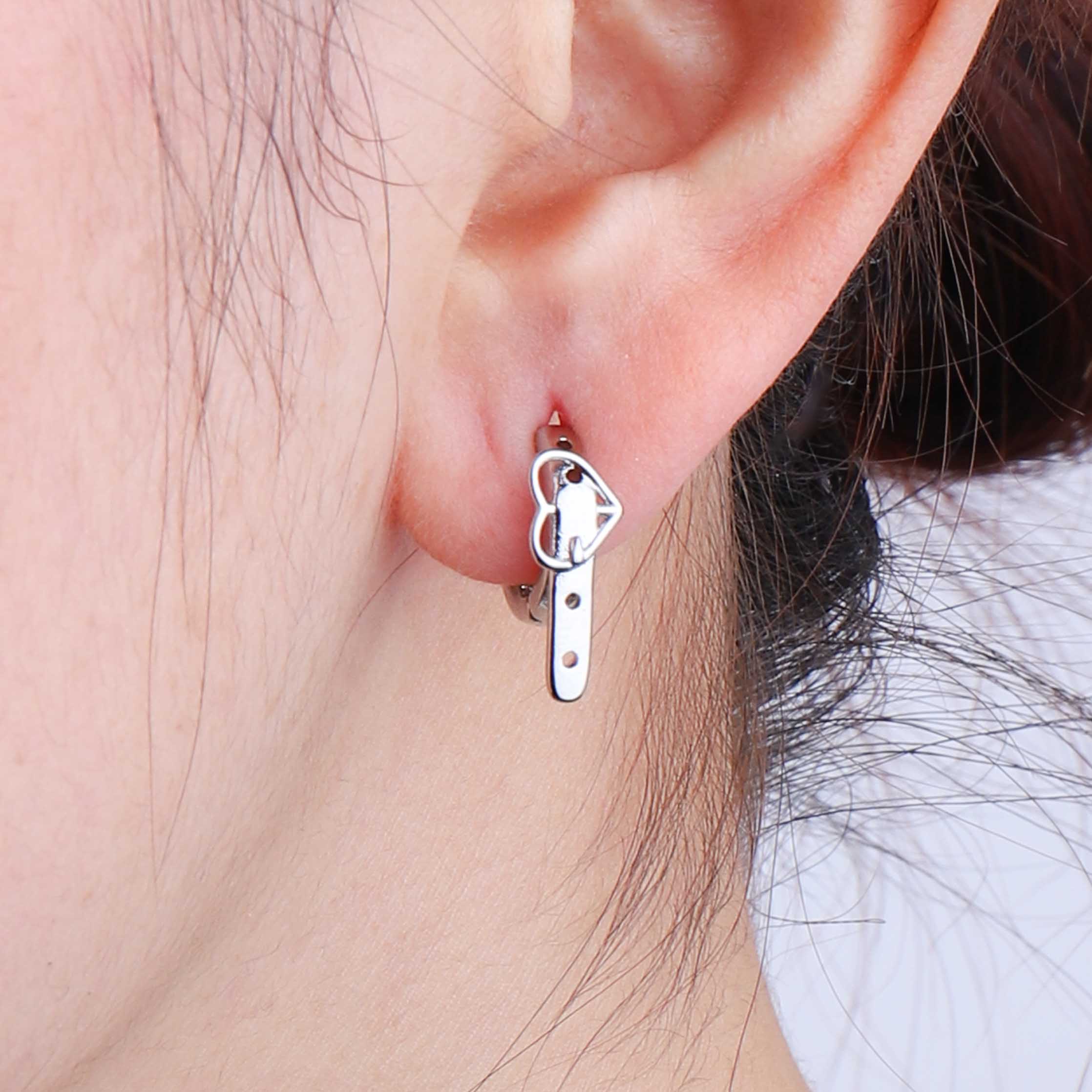 Heart-shaped Strap Earrings