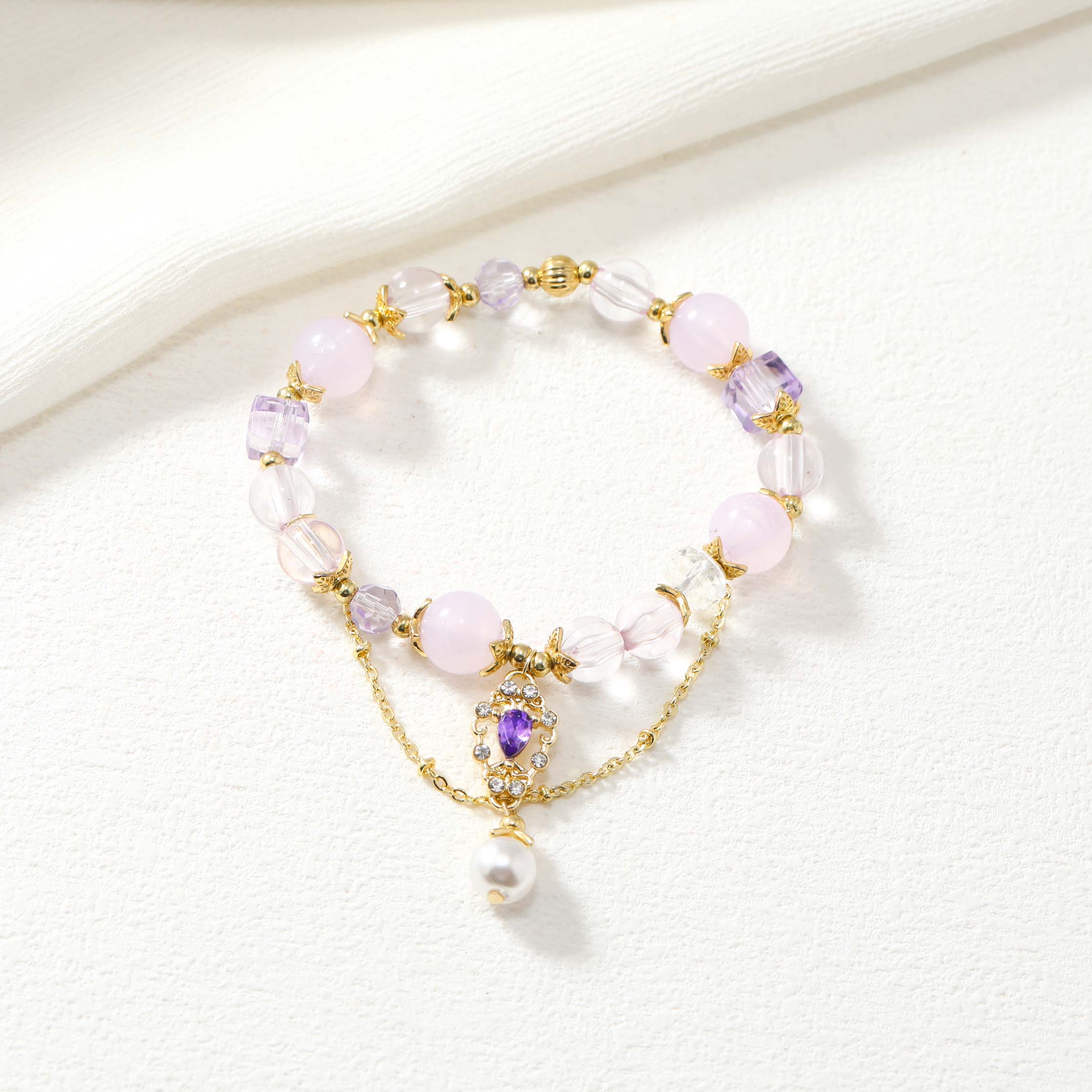 Purple Beads Bracelet