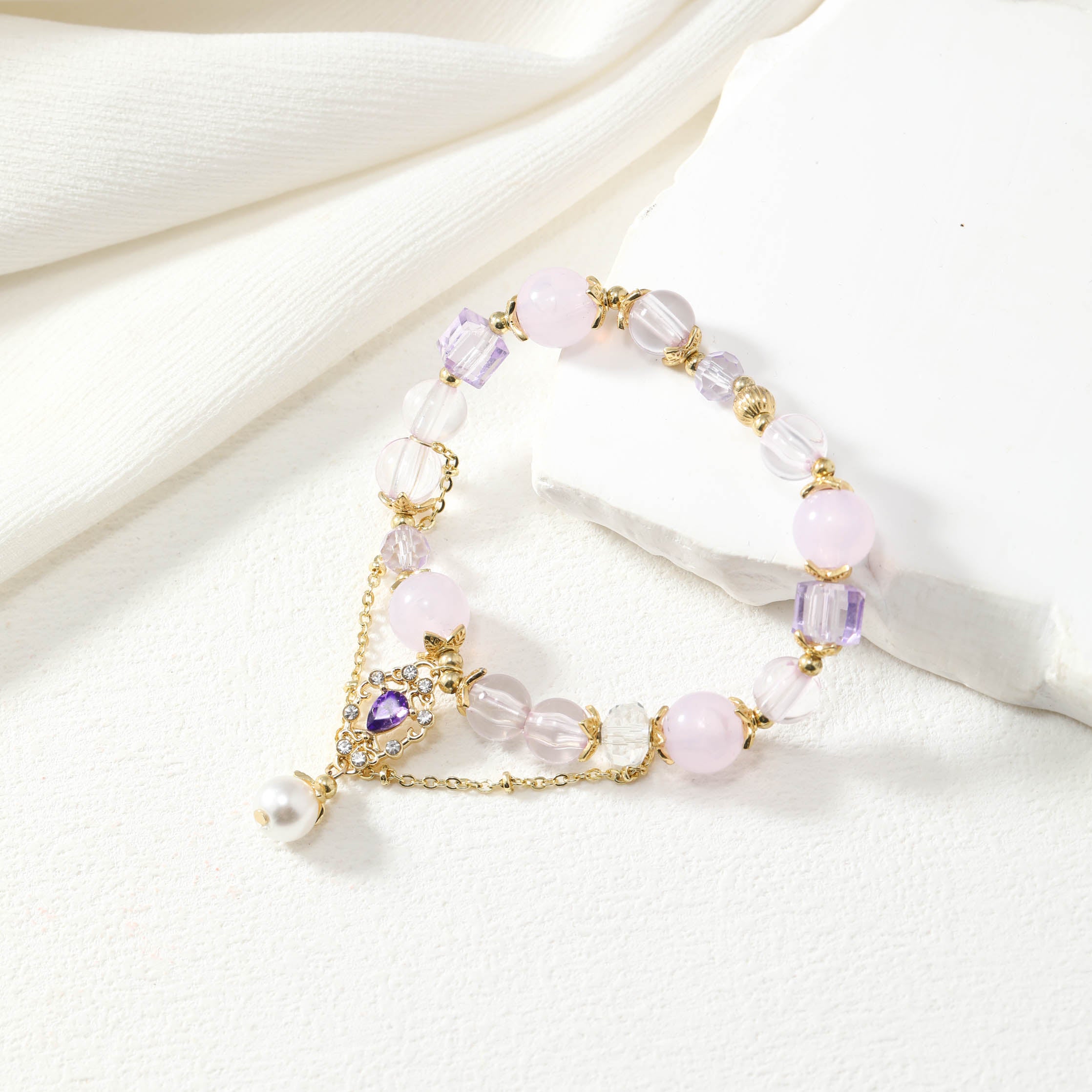 Purple Beads Bracelet