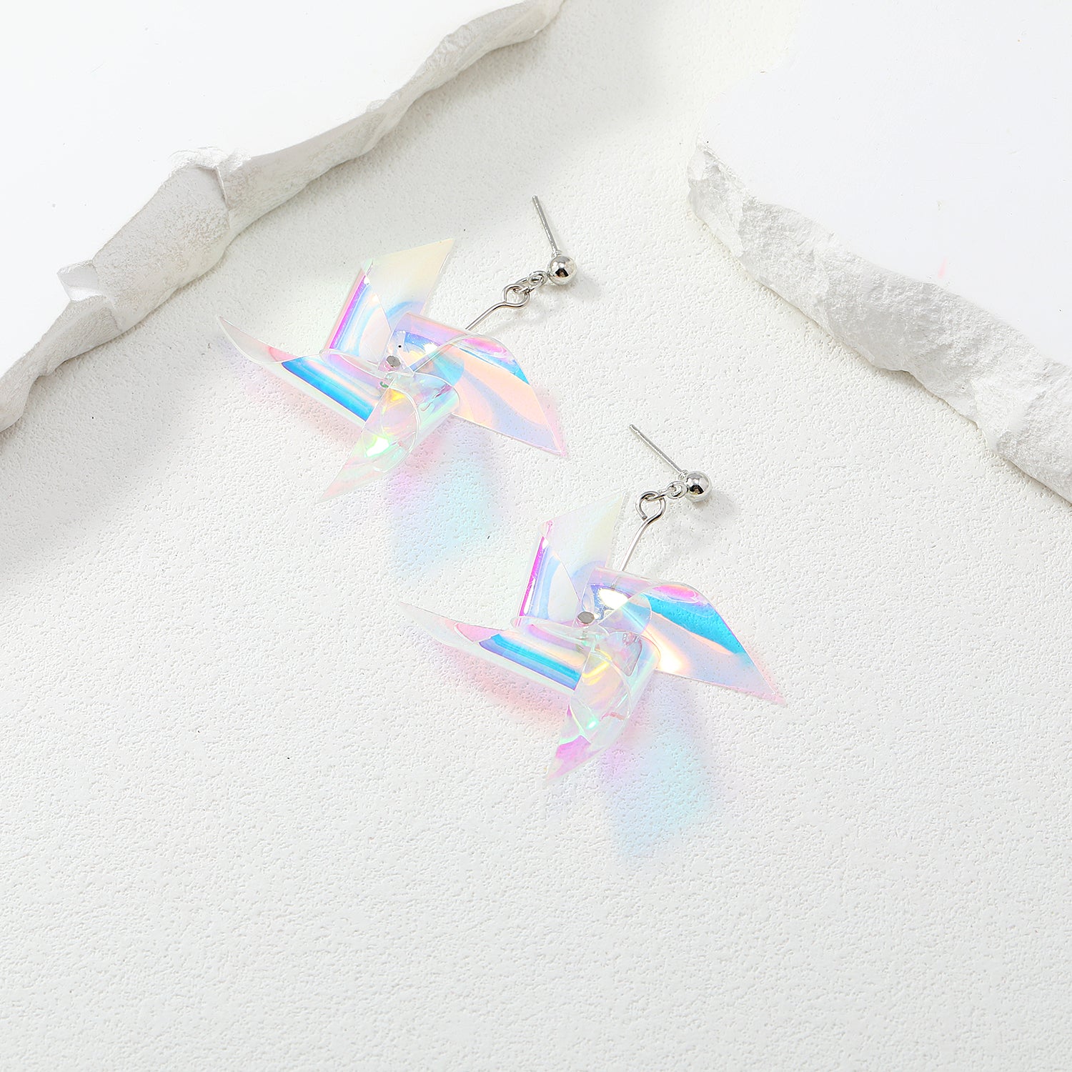 Holographic Pinwheel Earrings