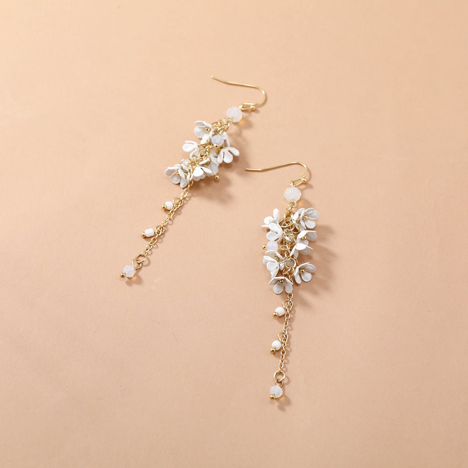 Dangling String Flower Earrings