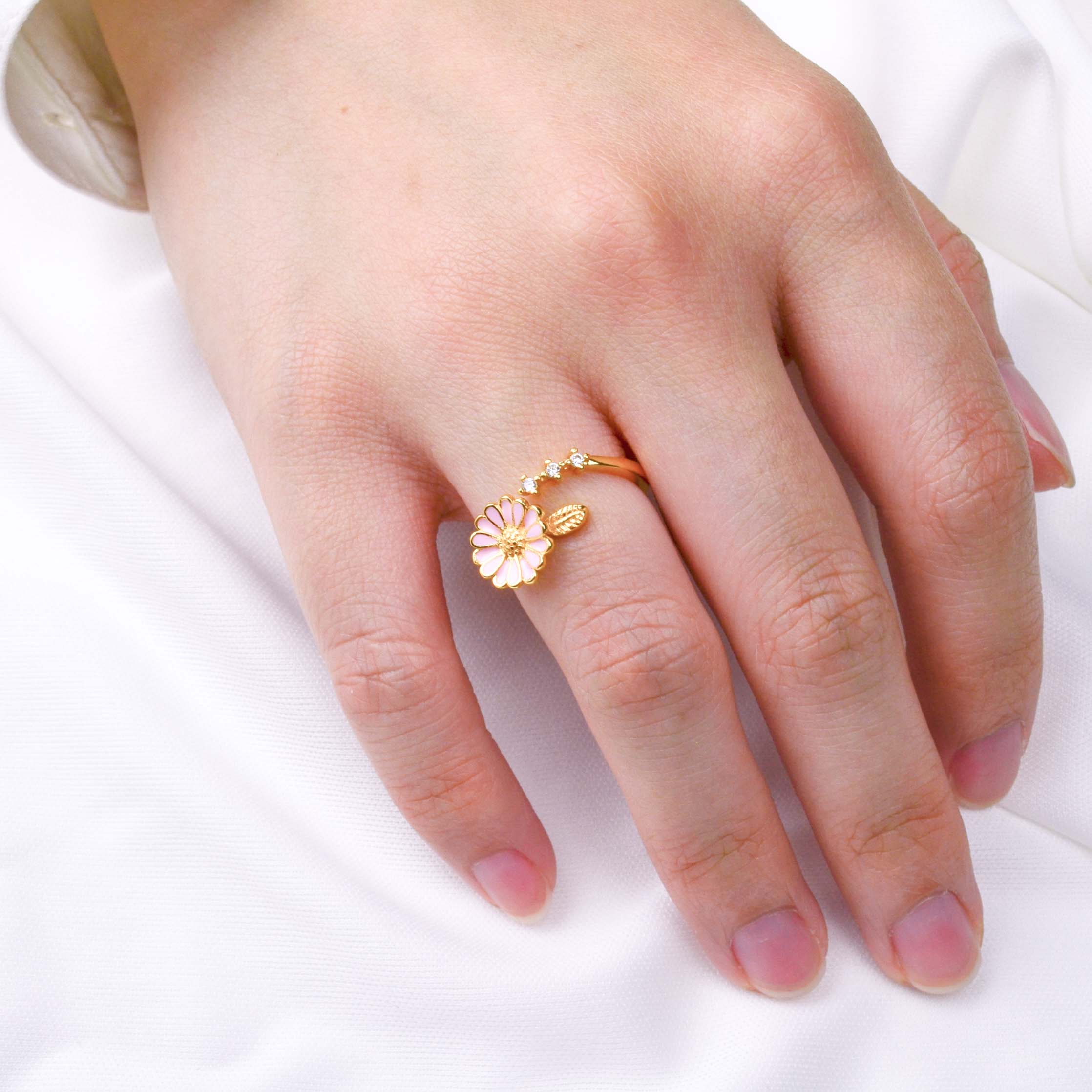 Pink Daisy Ring