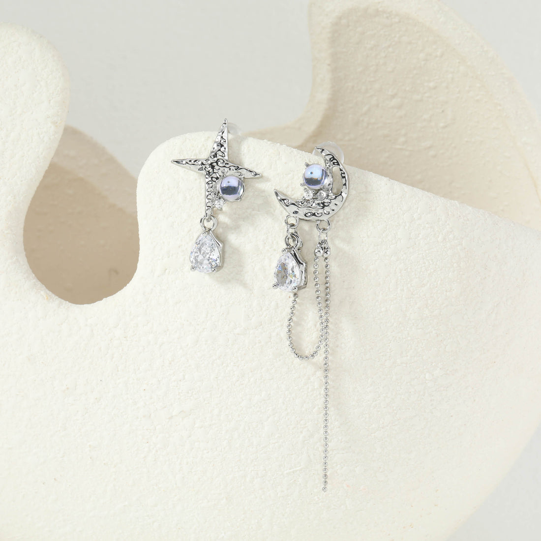 Radiant Moon and Star Studs