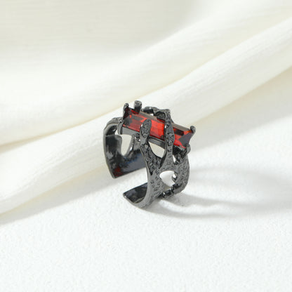 Red Gem Edge Ring