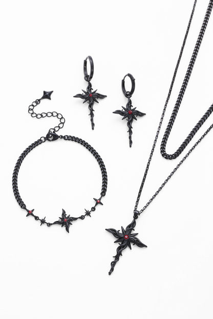 Black mythic necklace – alternate angle