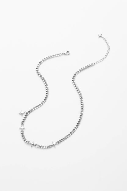 Silver lunaris chain – detail view