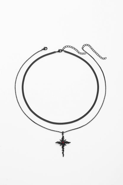 Black mythic necklace – alternate angle