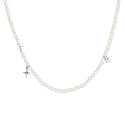 Silver elia necklace – alternate angle