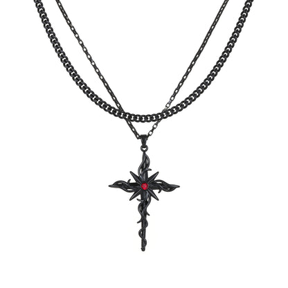 Black mythic necklace – on white background