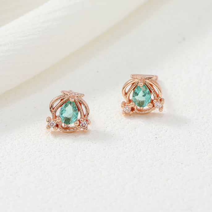 Delicate Small Crystal Earrings