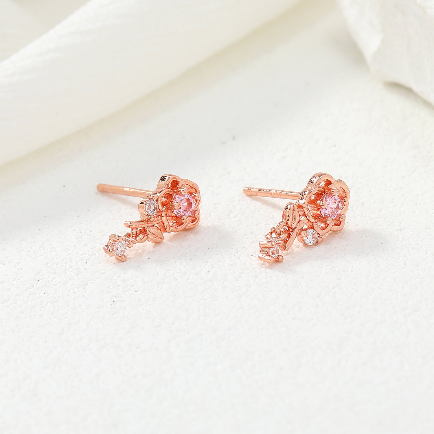 Tiny hot sale crystal earrings