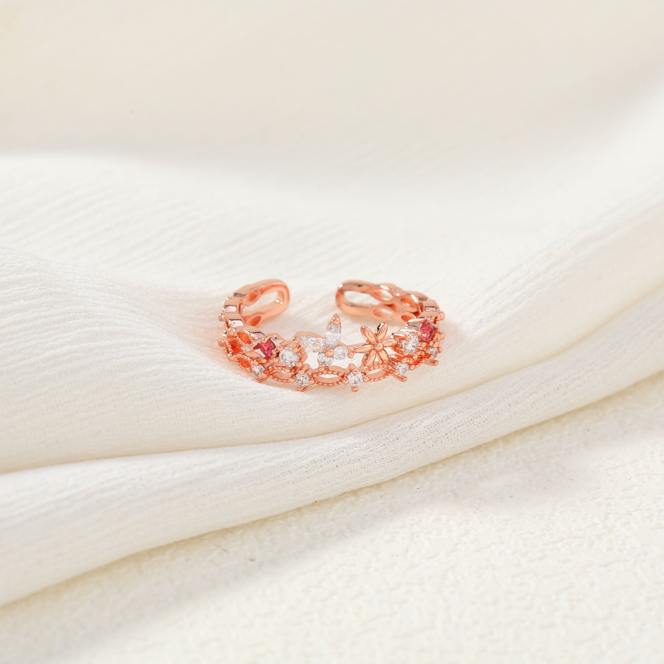 Butterfly Shiny Double Ring