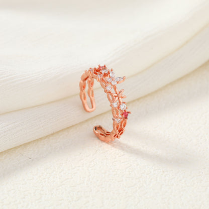 Butterfly Shiny Double Ring