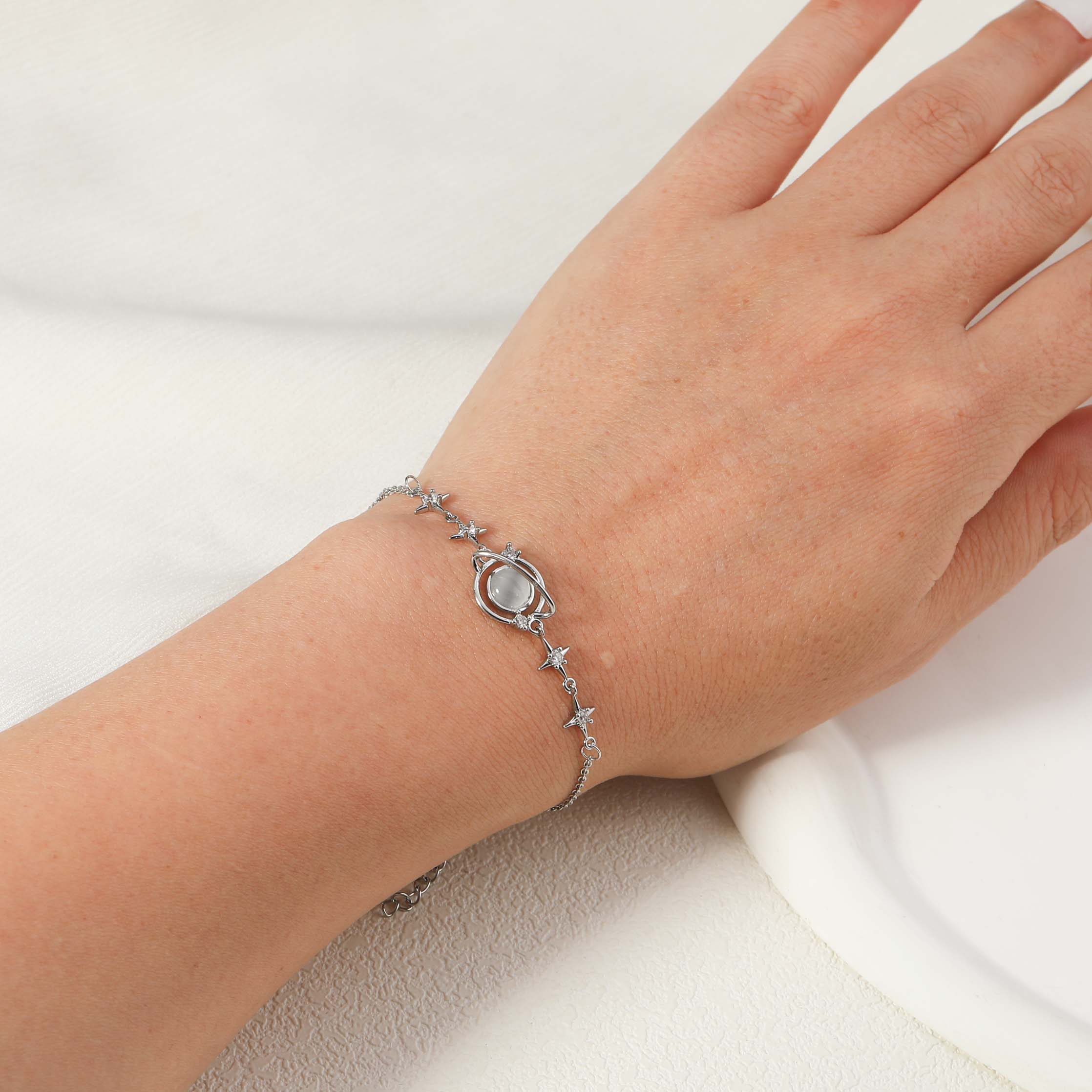 Silvery Planet Bracelet