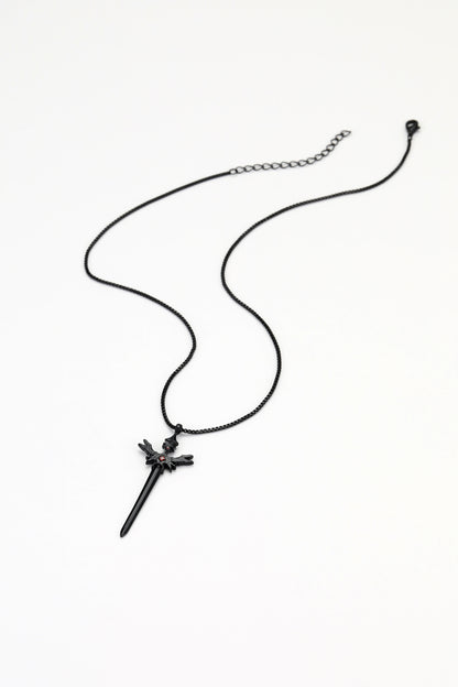 Black grimm necklace – alternate angle