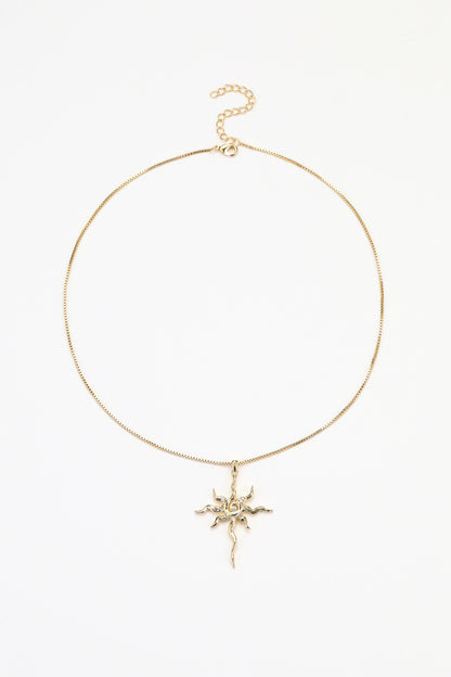 Gold soln necklace – alternate angle