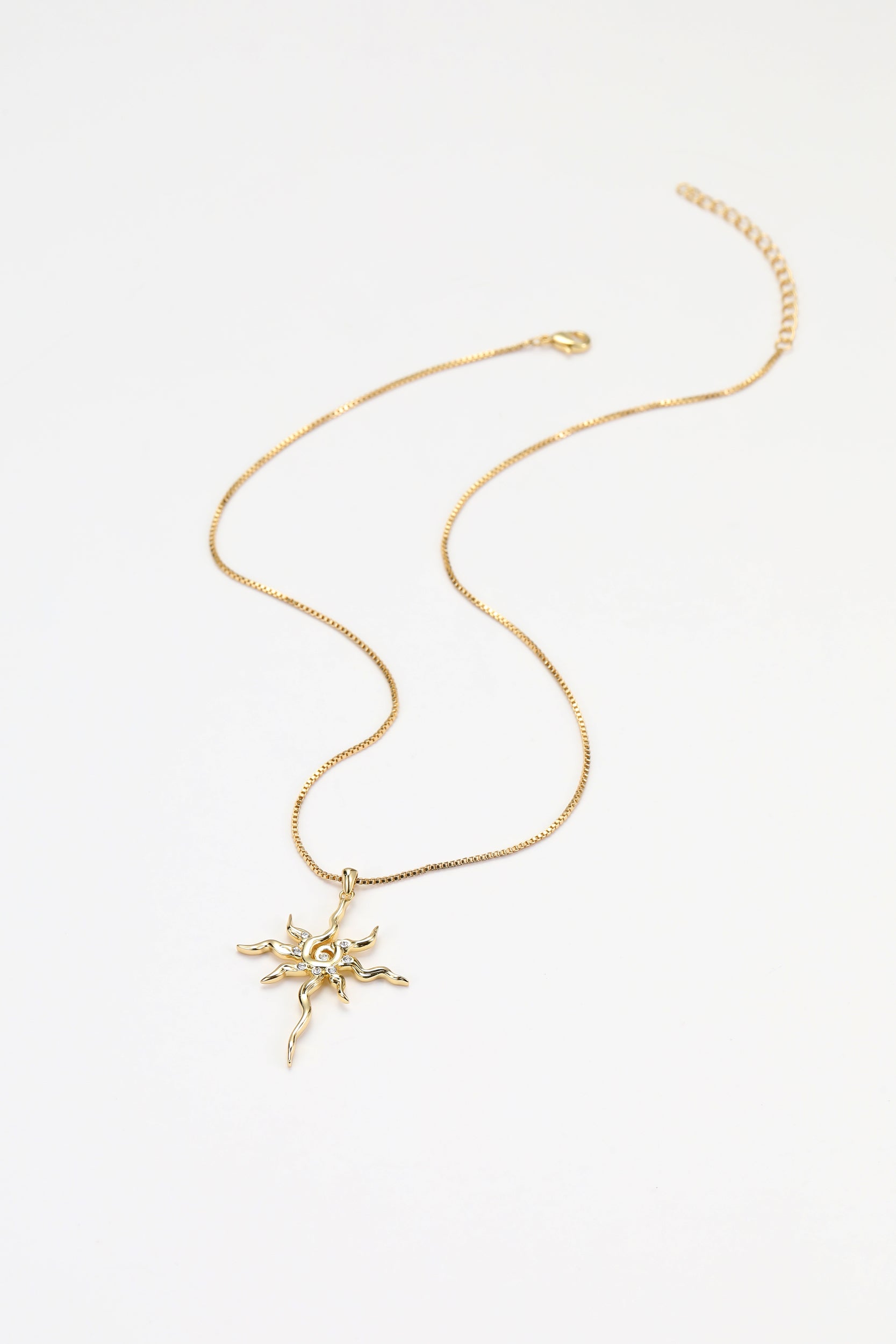 Gold soln necklace – alternate angle